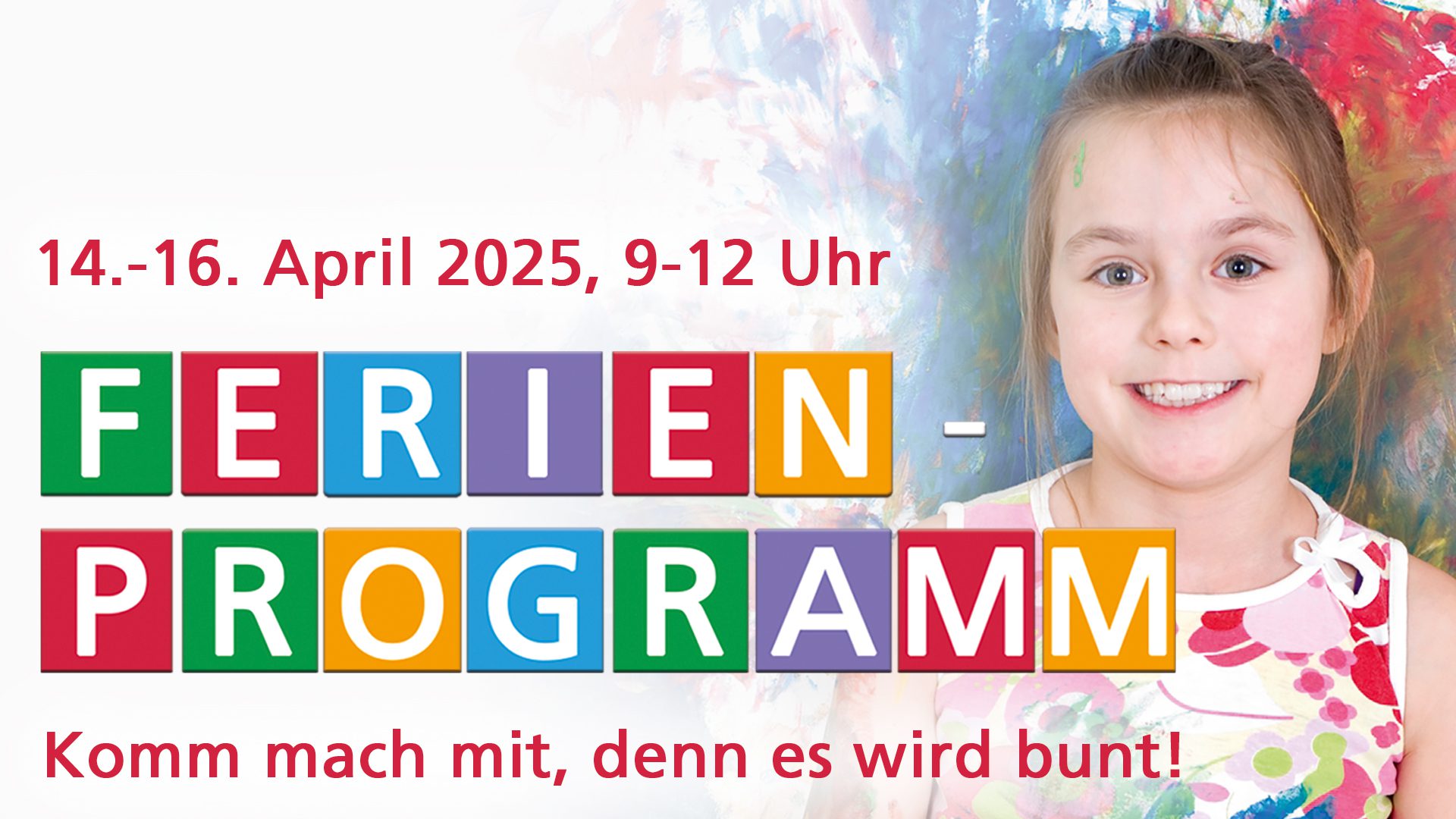 Mehr über den Artikel erfahren Osterferienprogramm für Kids vom 14. bis 16.4.